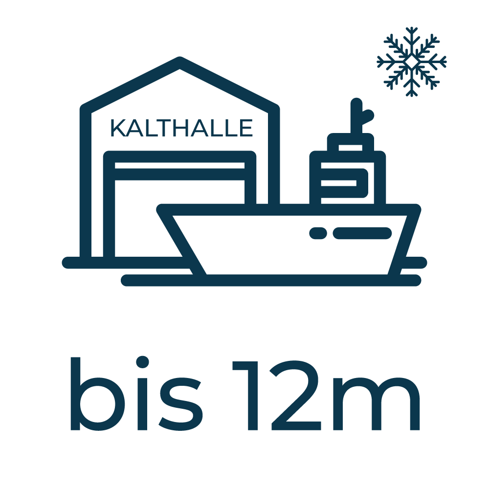 Winter Liegeplatz Kalthalle bis 12m