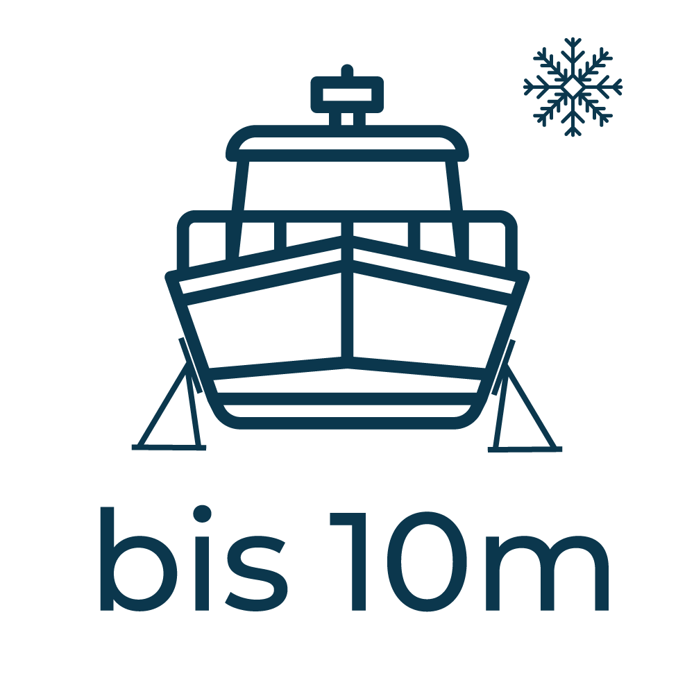 Winter Liegeplatz Außenlager bis 10m