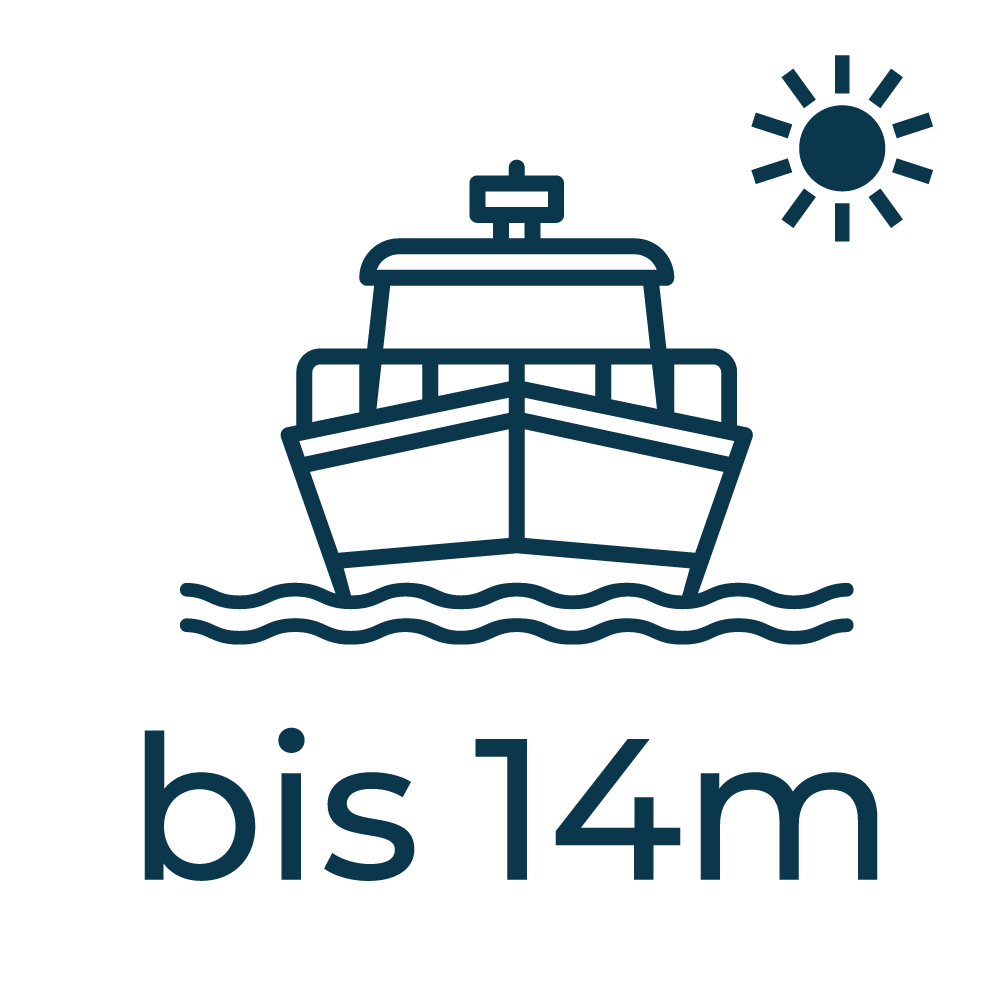 Sommer Liegeplatz Wasserlieger bis 14m