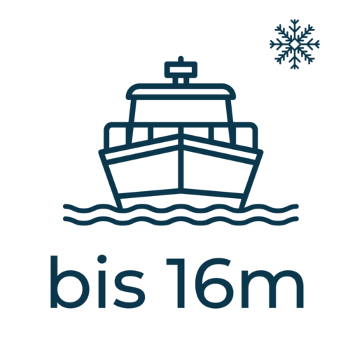 Winter Wasserliegeplatz bis 16m